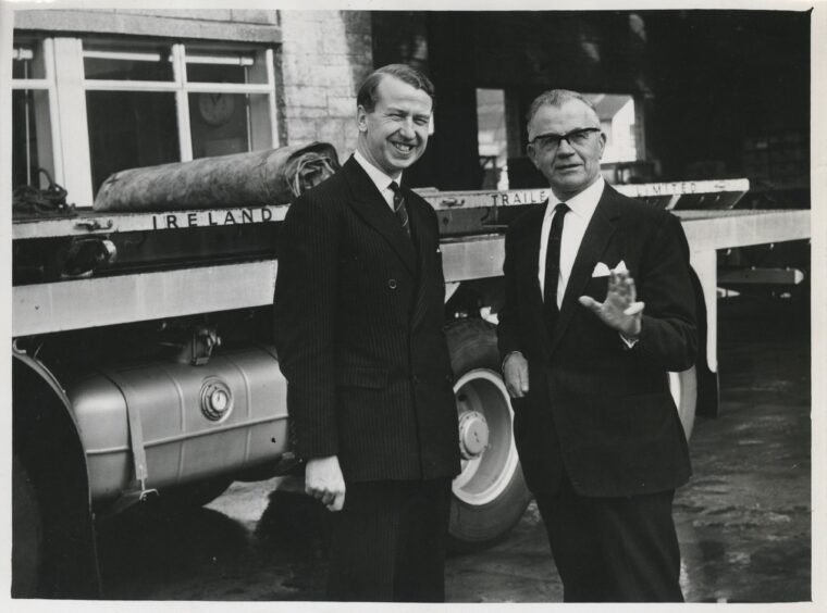 Charles Alexander of Aberdeen, right, pictured in 1966. AJL