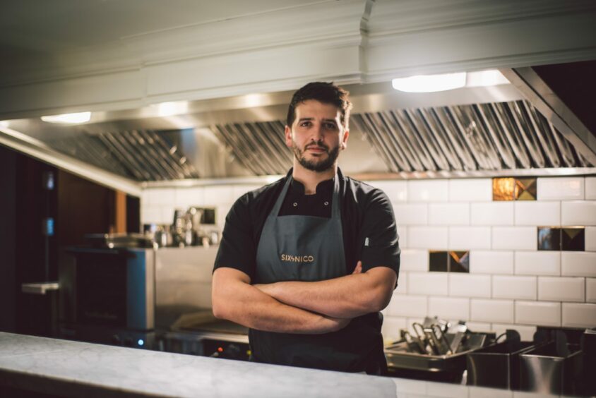 Nico Simeone in one of his restaurants. 