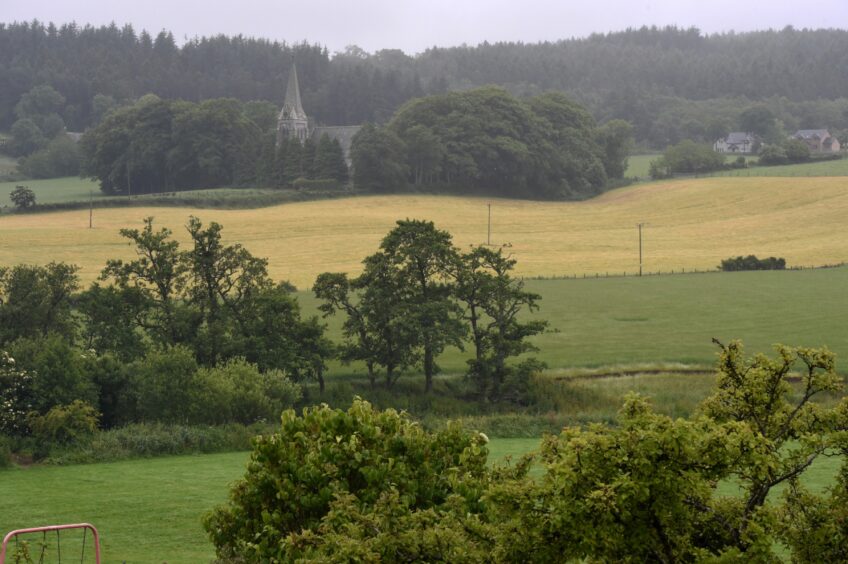 The rolling countryside around Forgue, near, Huntly, where Williams sought to establish himself as some sort of laird.