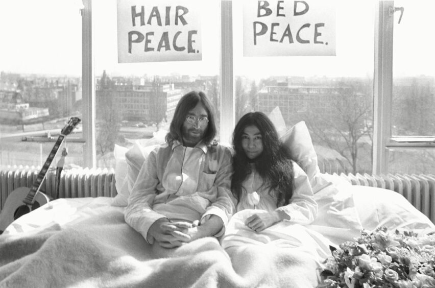 John and Yoko's 1969 Amsterdam bed-in.