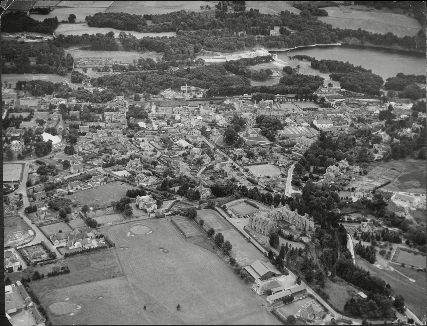 An aerial view of Pitlochry