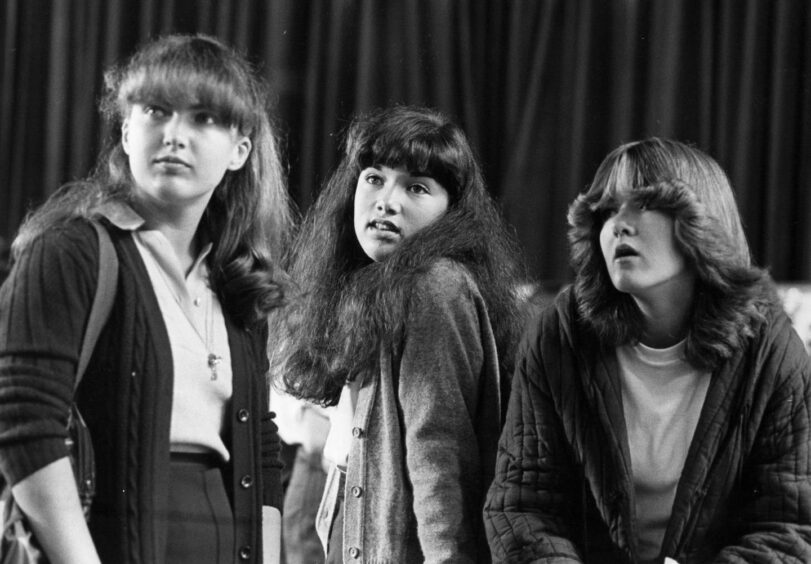 Michelle, right, starring in Grange Hill in an episode from 1980. Photo: Charles Knight/Shutterstock.