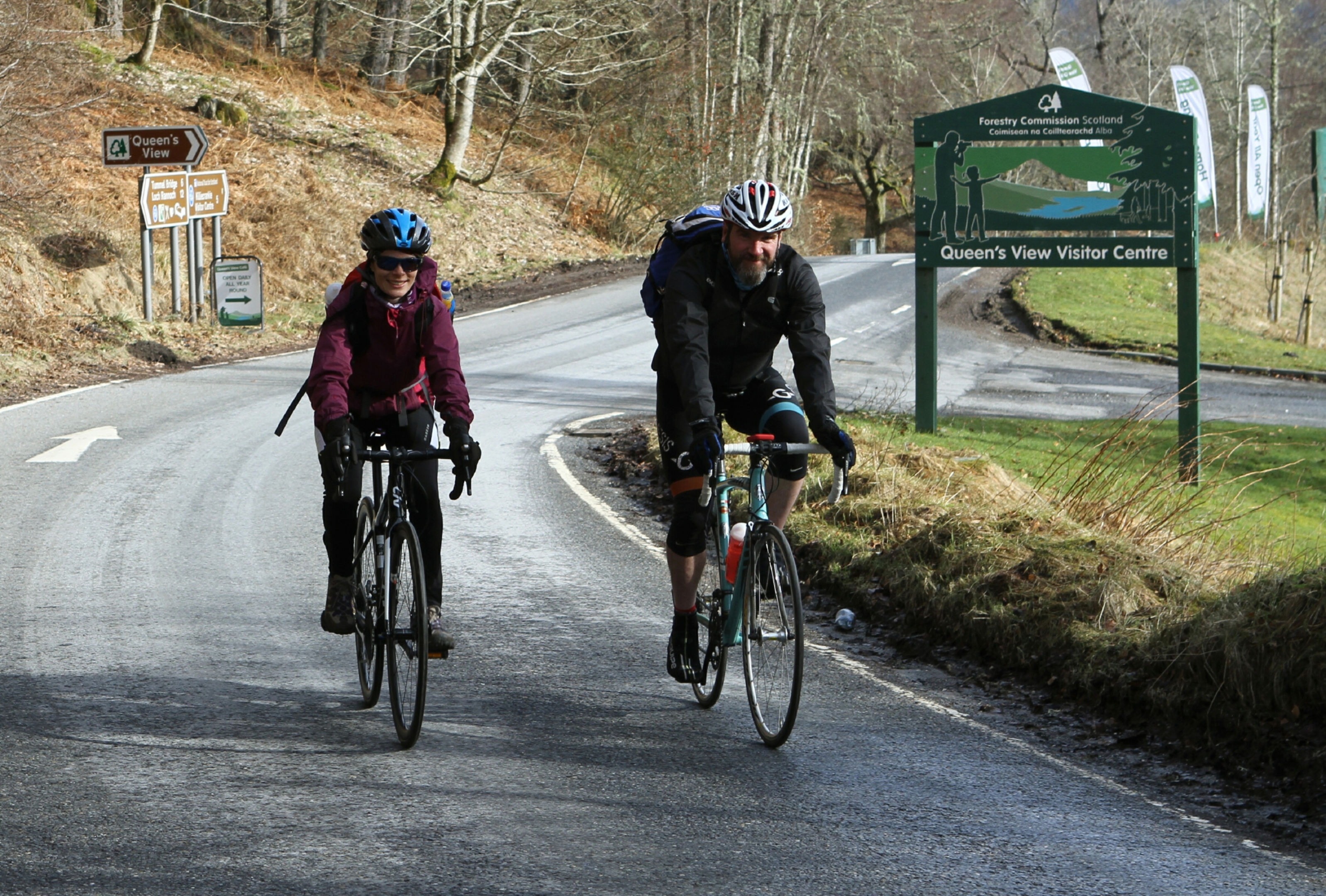 Gayle joins Scot Tares for an Etape training session.