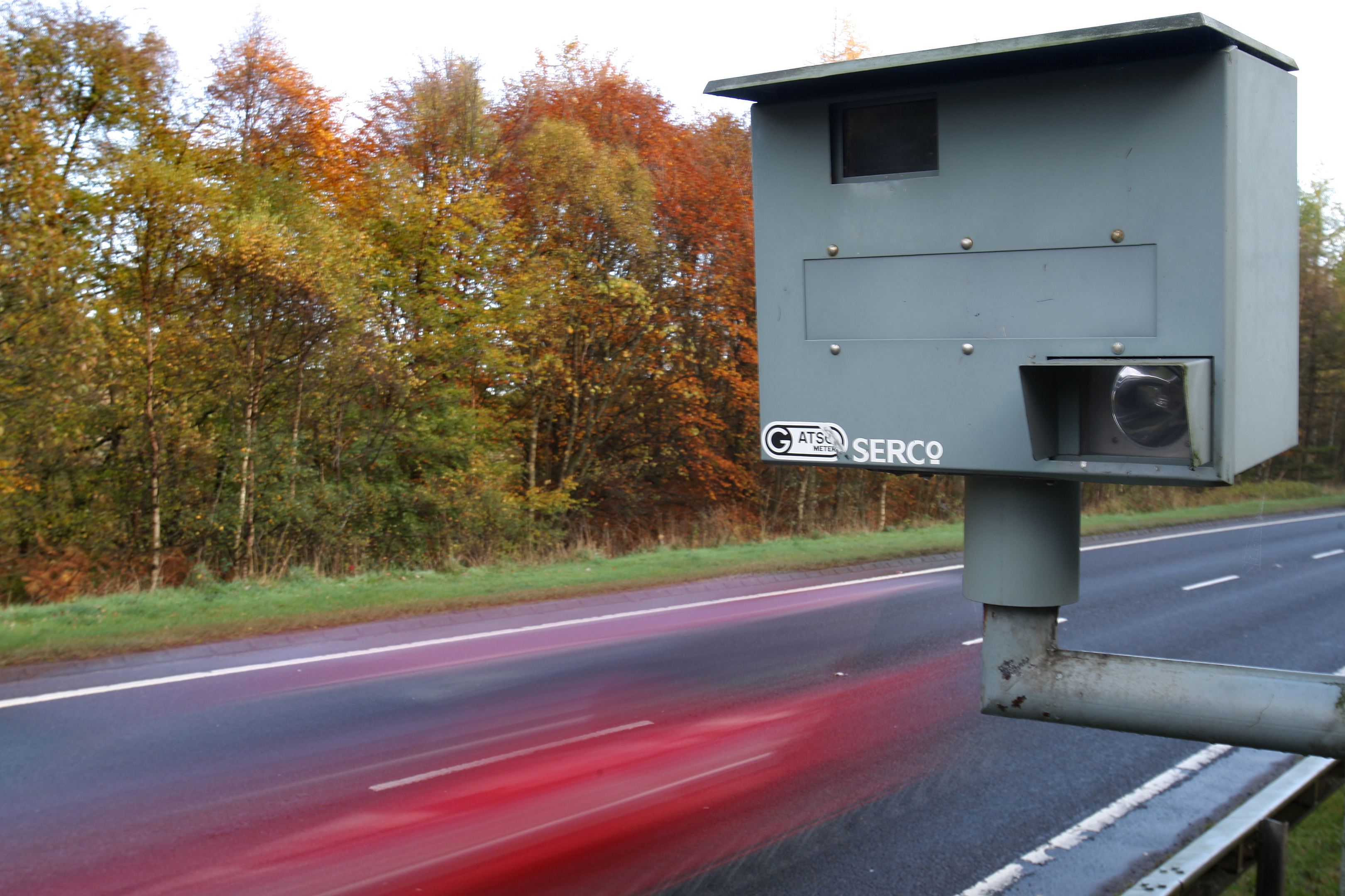 A fixed speed camera.