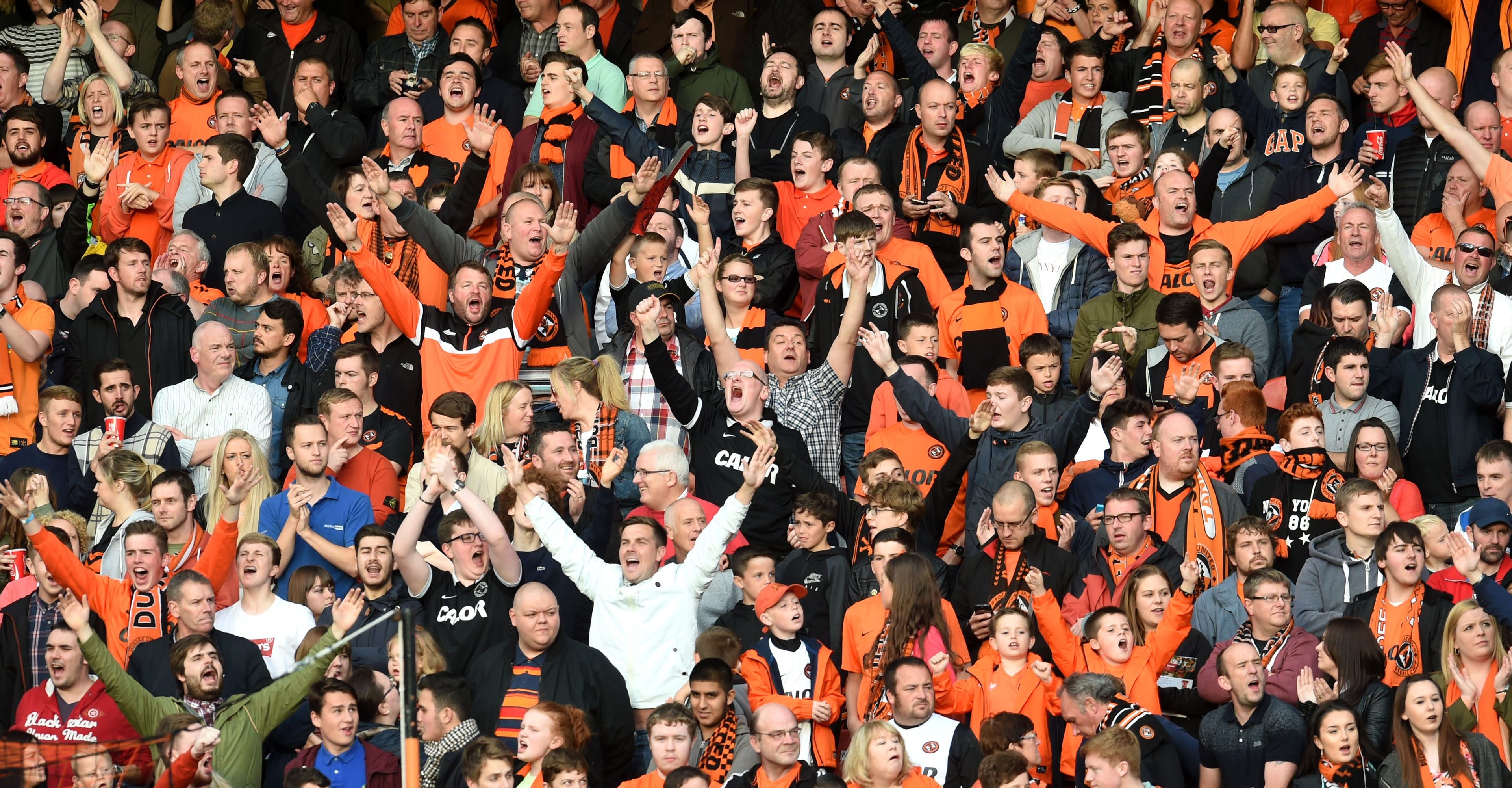 Dundee United fans won't be packing the away end at Dens like this.