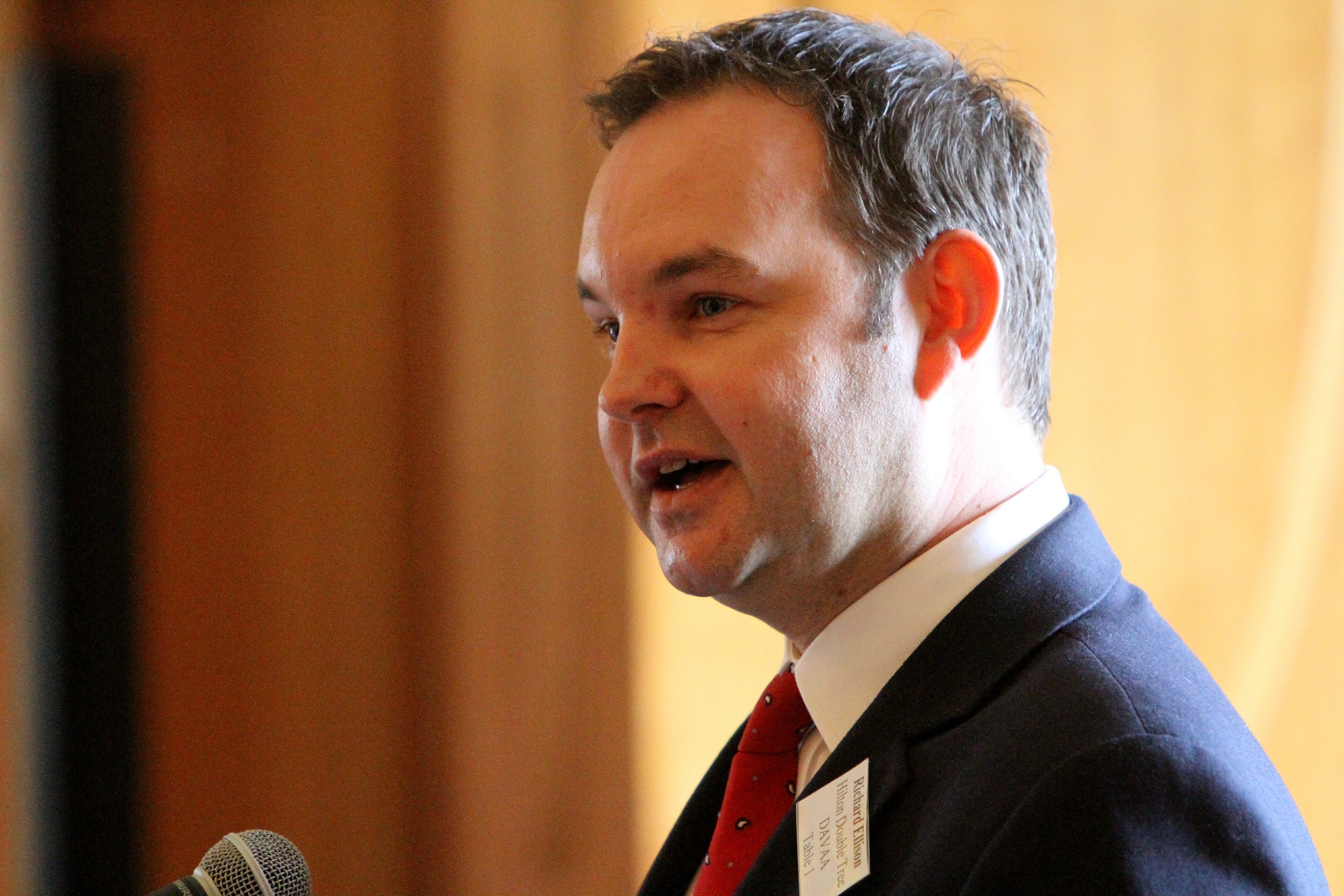 Richard Ellison, chairman of Dundee and Angus Visitor Accommodation Association, speaking at the organisation's lunch at Carnoustie Golf Hotel.