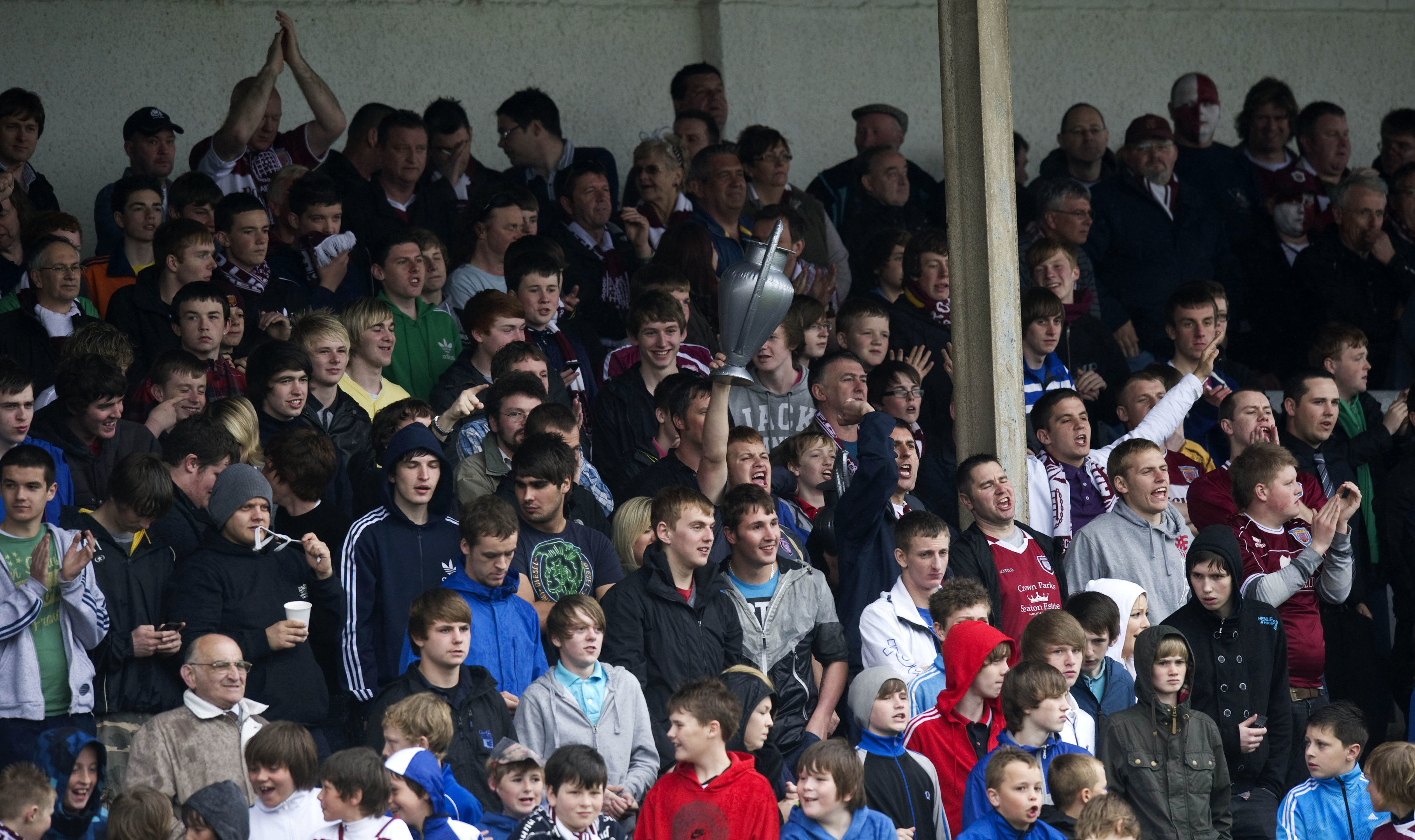 Arbroath fans at a derby against Montrose.