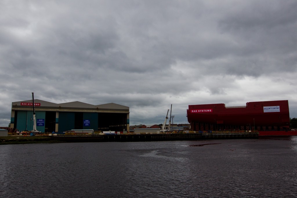 The BAE Systems shipyeard in Govan, Glasgow.