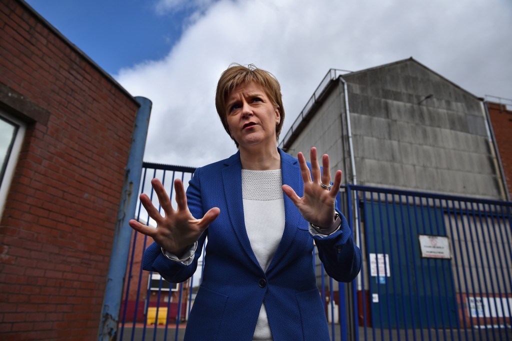 Nicola Sturgeon at BAE Systems in Govan.