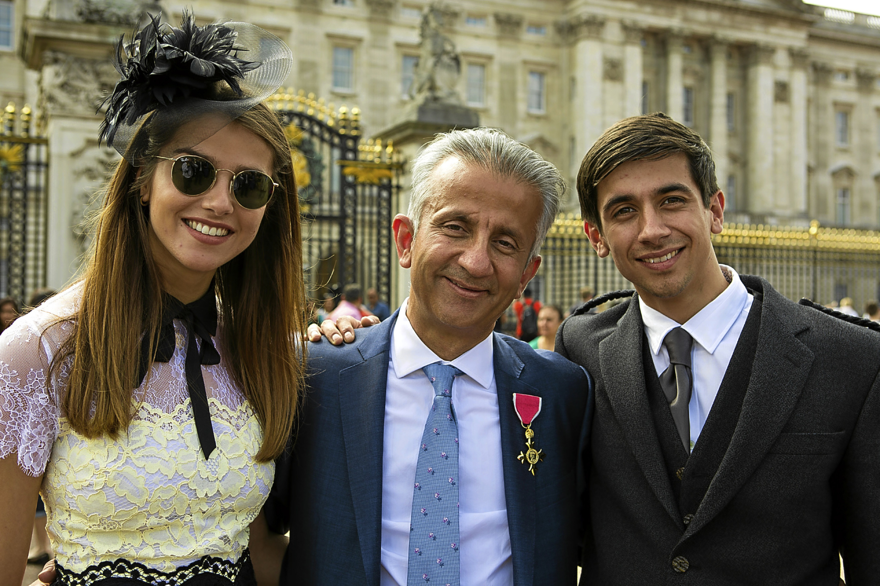 Marathon runner Vanita Nathwani with her father Professor Dilip Nathwani and brother Rajiv