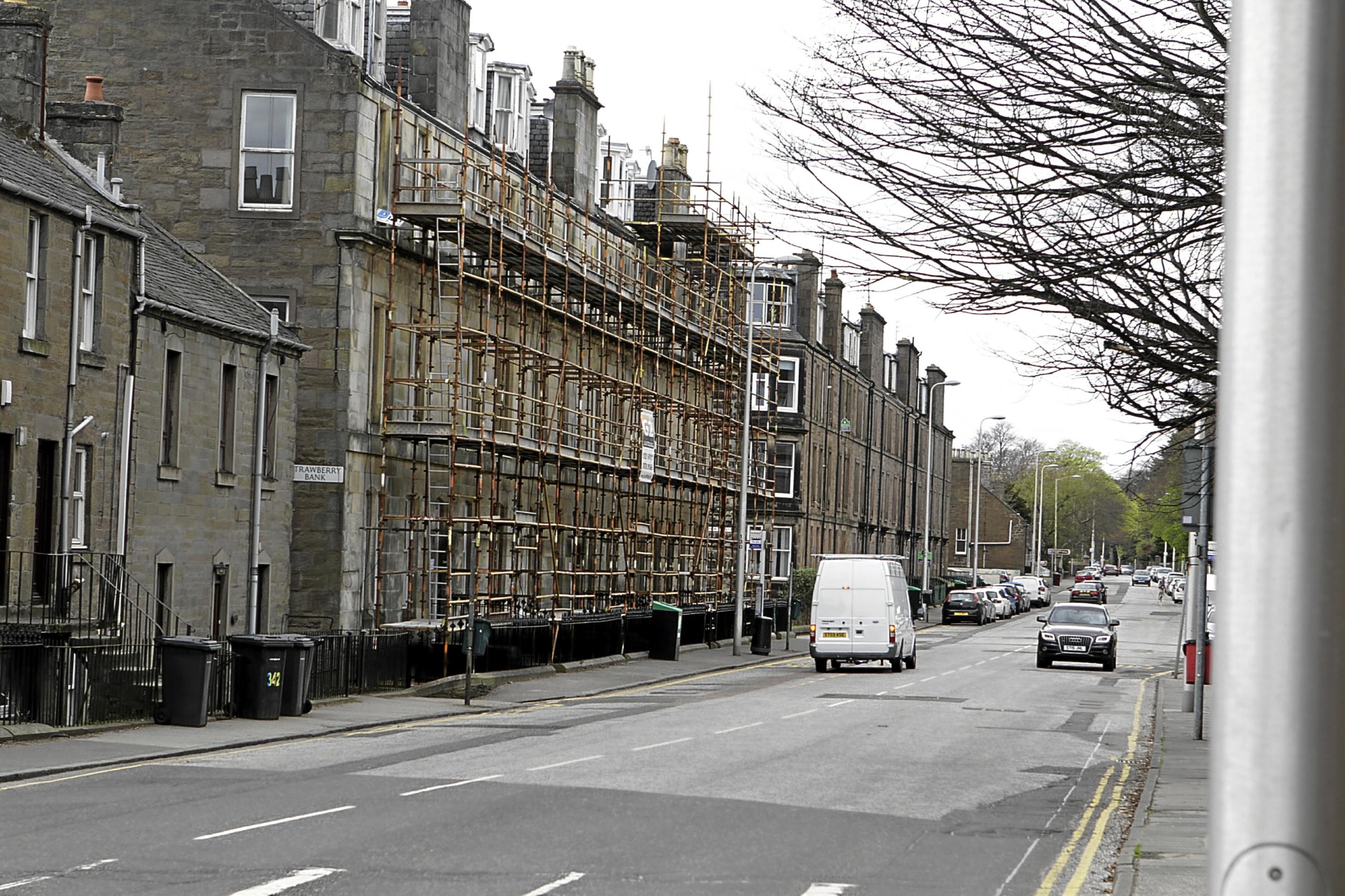 The section of Perth Road where roadworks will take place.