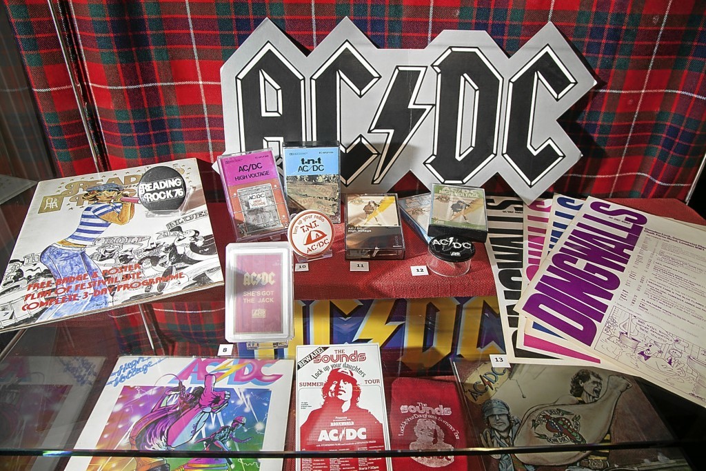 AC/DC's Bon Scott exhibition at the Gateway to the Glens Museum in Kirriemuir. Picture: Paul Reid