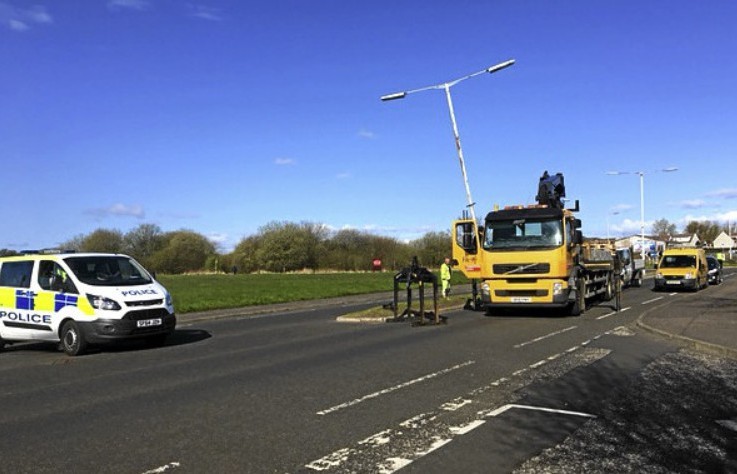 The scene of the accident in Methil.