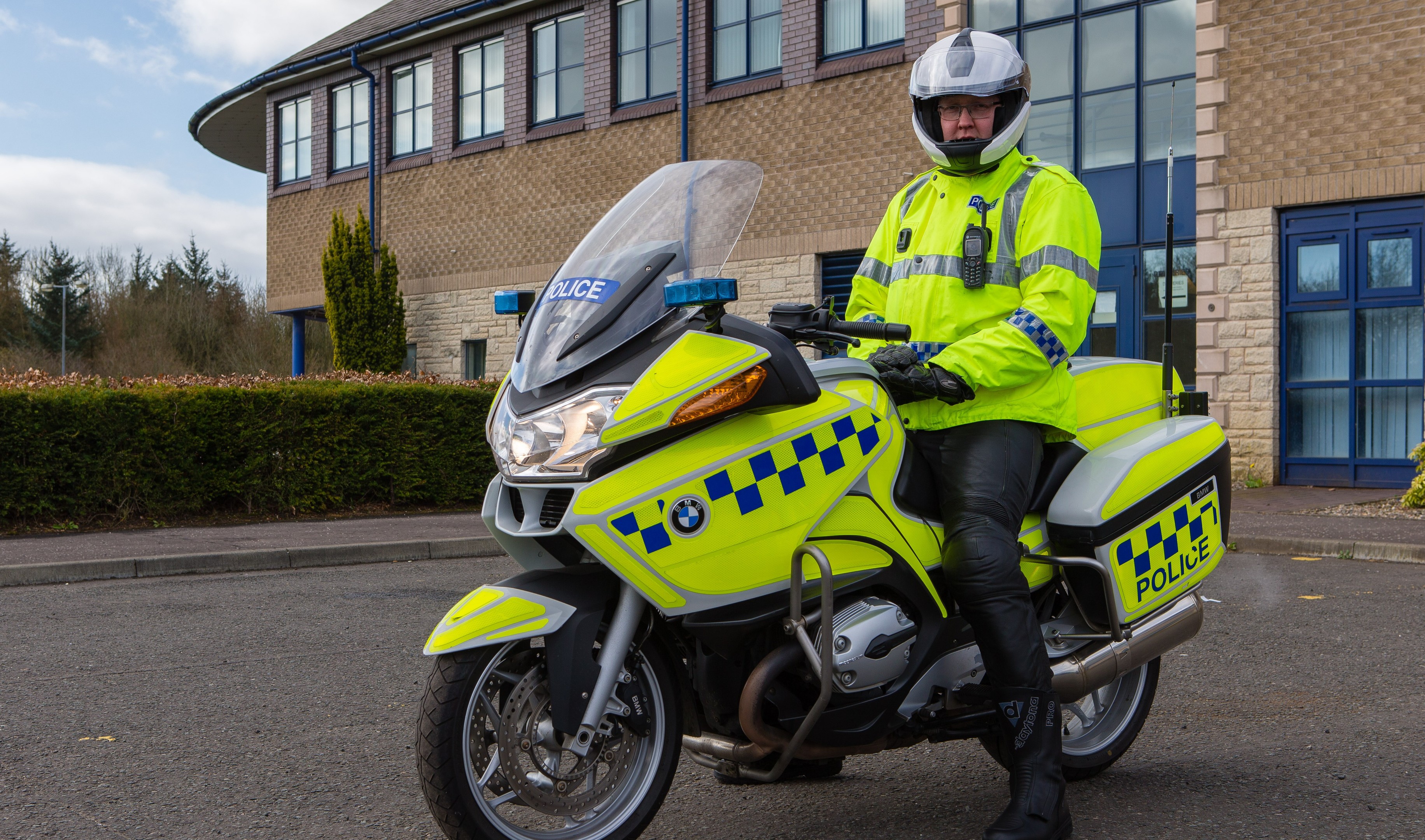 PC Alastair Purvis of Police Scotland Motorcycle Patrol is hoping to raise awareness of motorcyclists especially in the North East of Fife as summer approaches and to make drivers aware to keep an eye out for bikes as they visit the towns on the coast. Increased visible presence will be noticed.