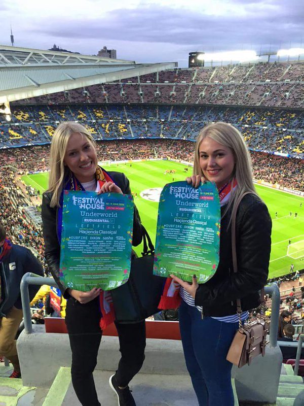 FoH being promoted in the Nou Camp stadium