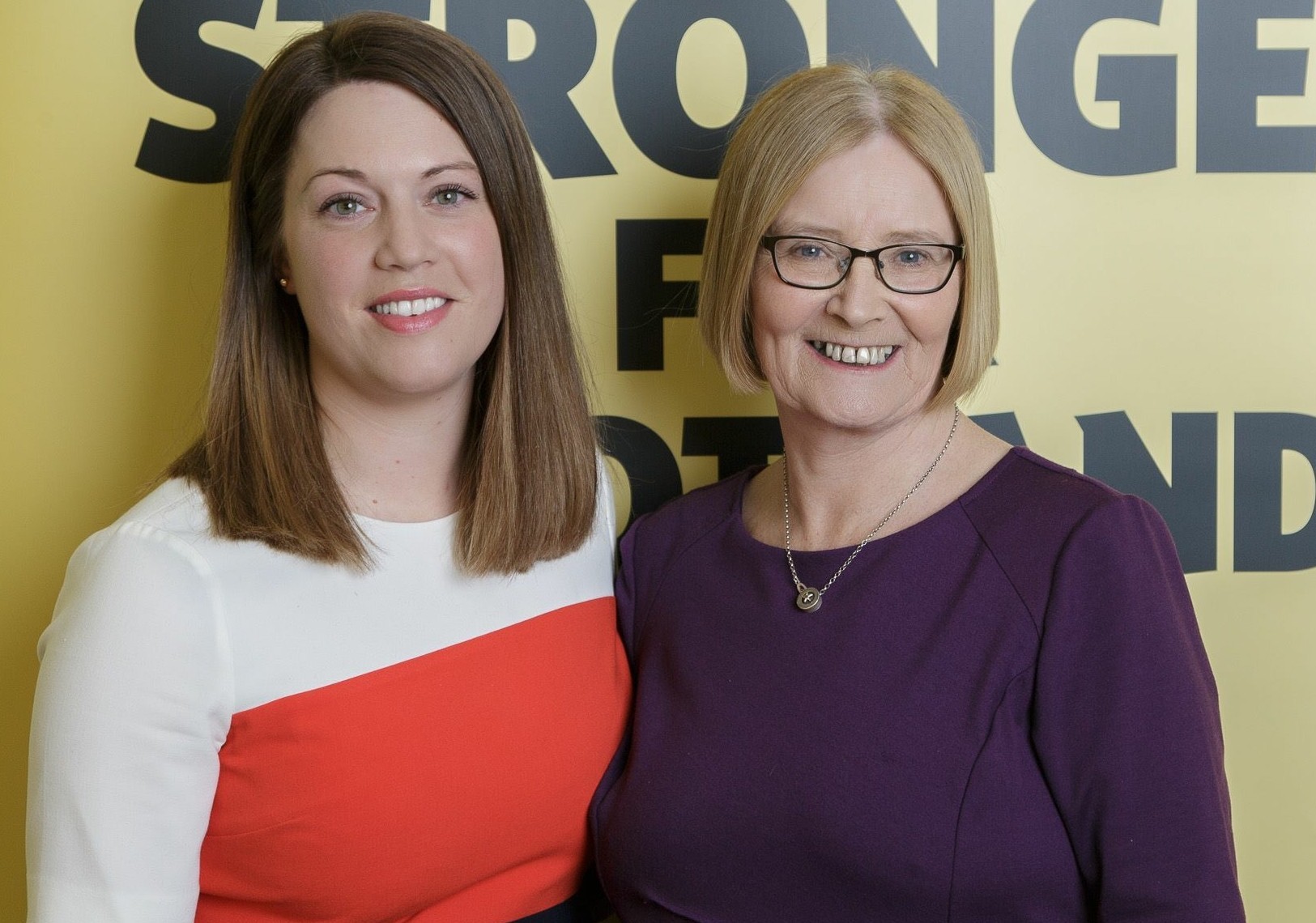 Jenny Gilruth with Tricia Marwick who is stepping down from Holyrood after 17 years