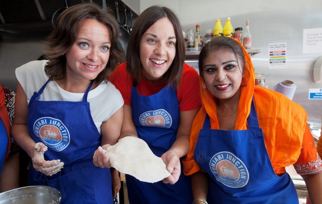 Jenny Marra and Kezia Dugdalde visit the Punjabi Junction Cafe in Leith, Edinburgh, where they were put to work in the kitchens making chapatis, with Nirmala Singh. 