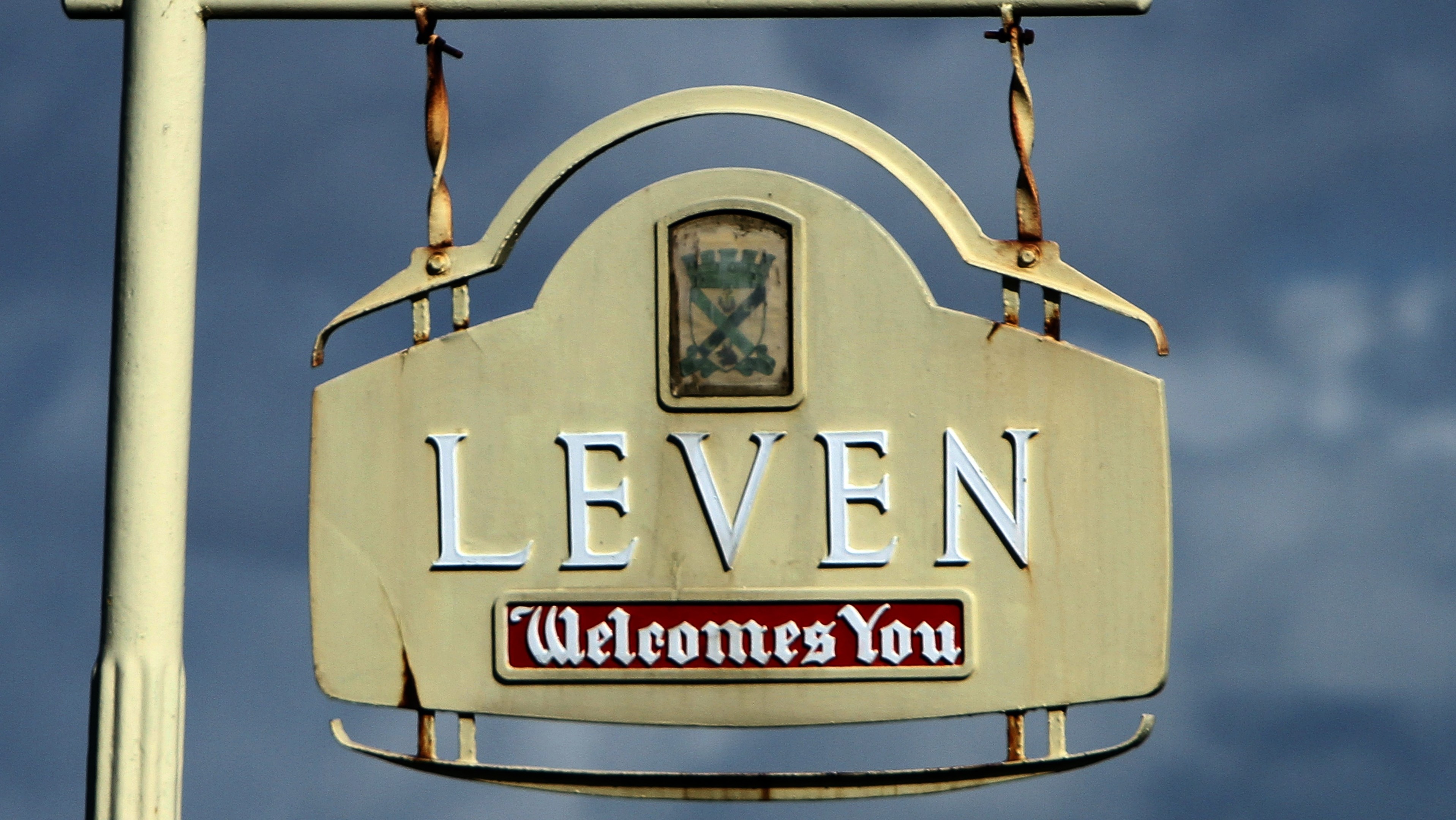 Kris Miller, Courier, Picture today shows general view of the Leven sign