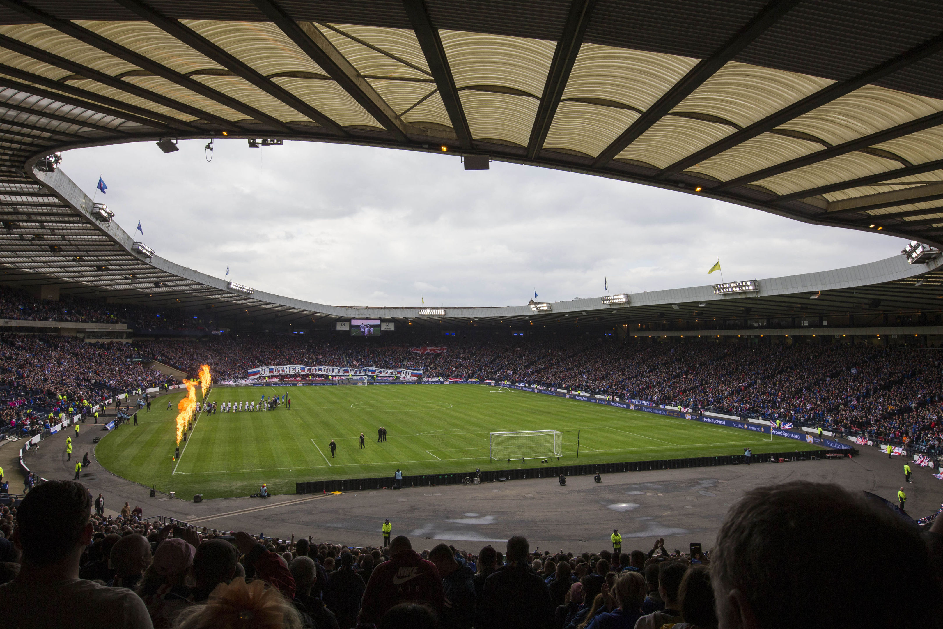 Fans can find themselves far removed from the action at Hampden Park.