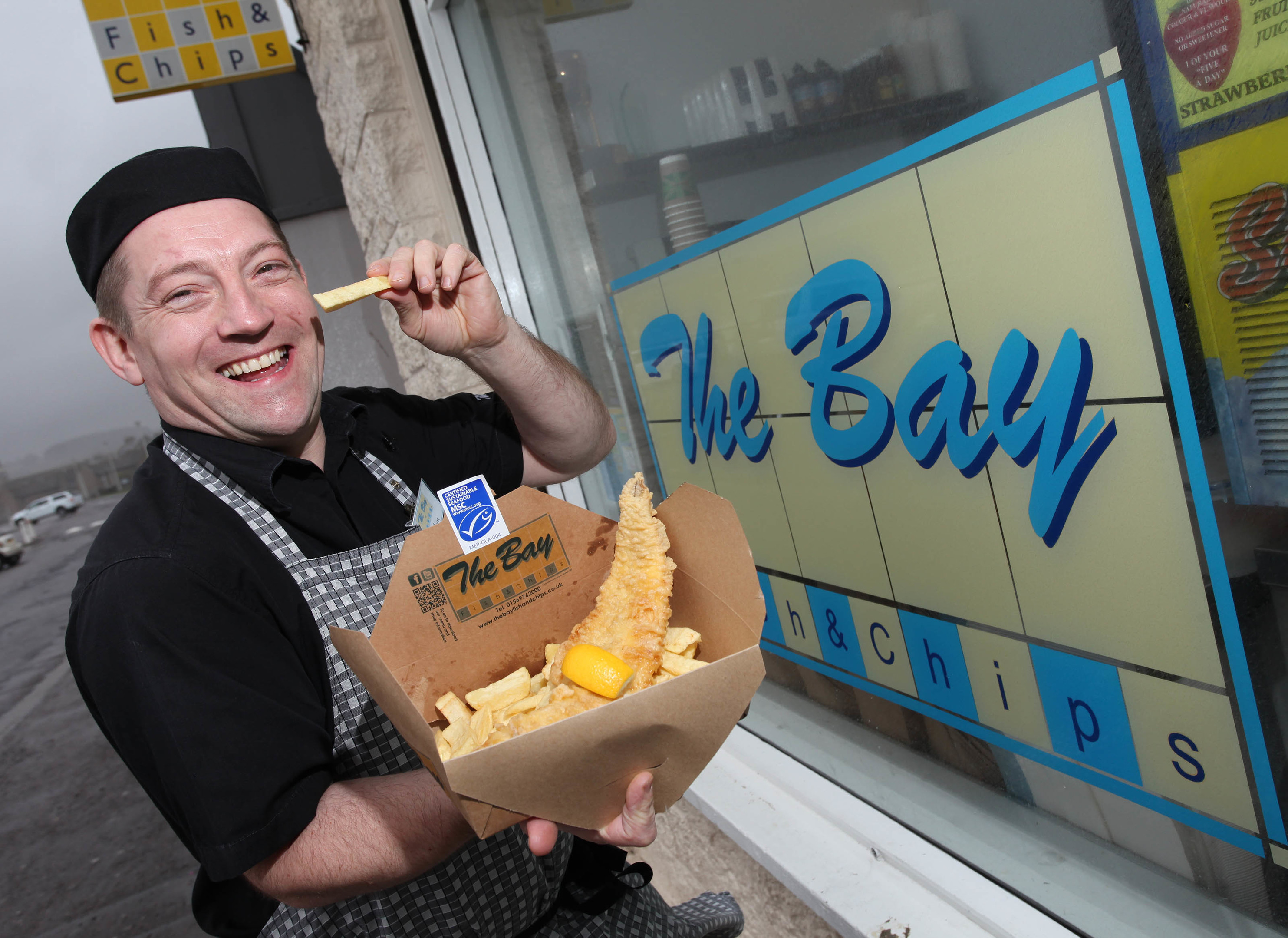 The Bay Fish and Chips owner Calum Richardson.