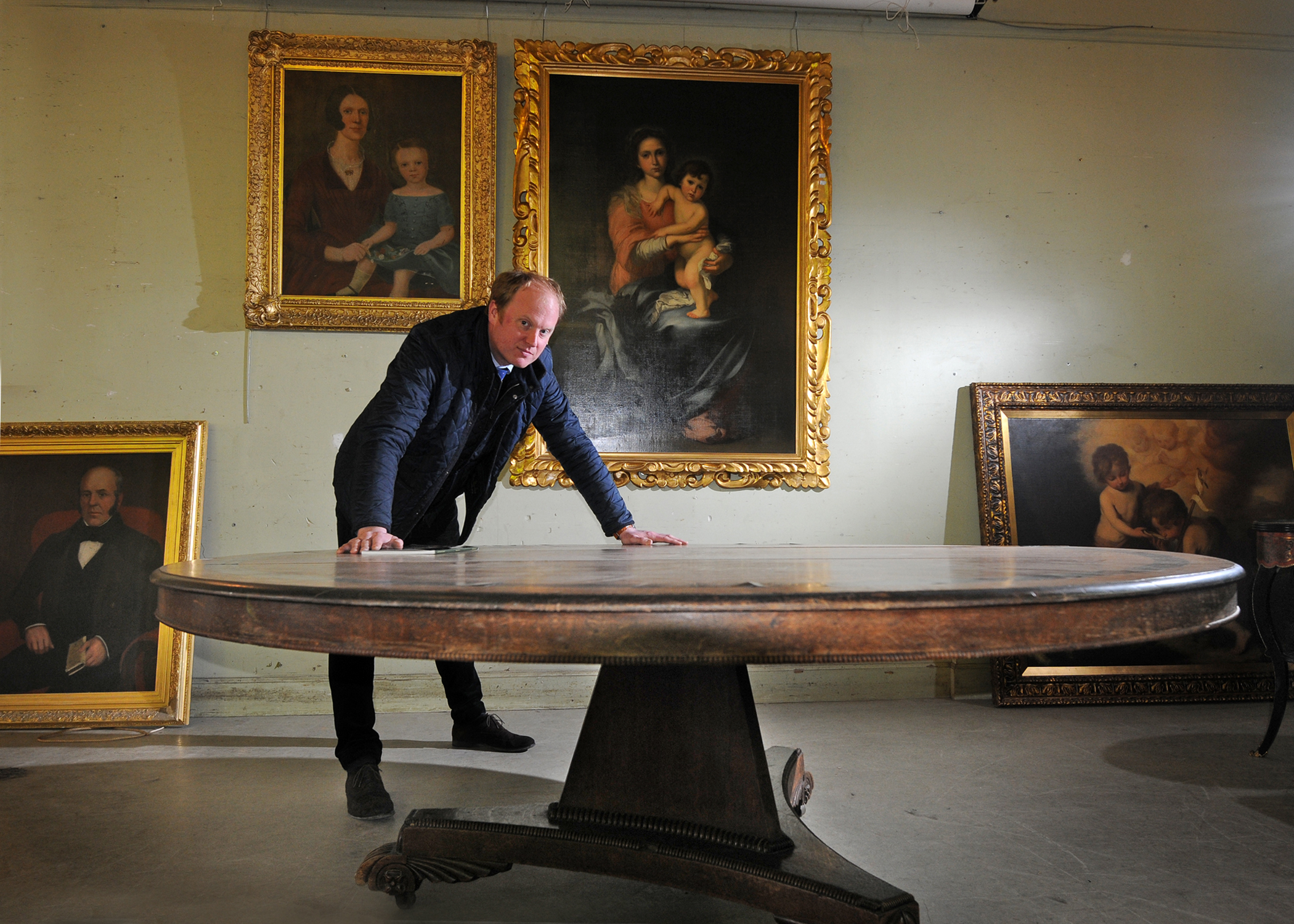 Nick Burns with the William IV oak table.