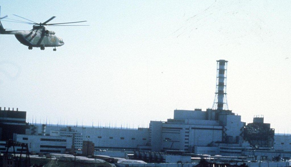 The Chernobyl nuclear power station in Ukraine in the aftermath of the April 26 1986 disaster.