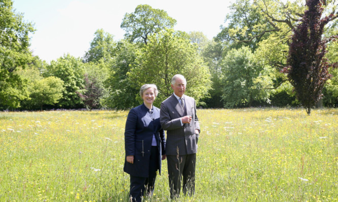 The Prince with Victoria Chester of Plantlife at Highgrove.