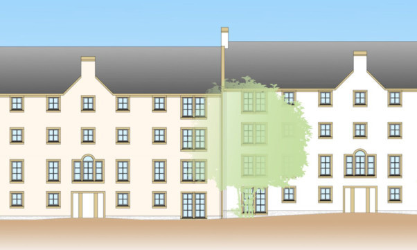 An artists impression of how the proposed retirement flats at St Leonards Field in St Andrews will look.