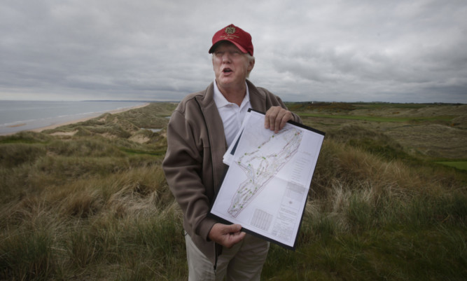 Donald Trump holds the plans for The MacLeod Course.
