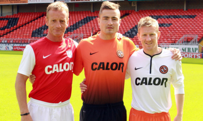 Dave Bowman, Paul Paton and Michael Gardyne modelling United's new strips.