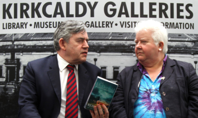 Gordon Brown and Val McDermid. Mr Brown later marked 30 years as an MP in a celebration at St Brycekirk, Kirkcaldy.