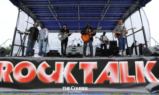 Boogalusa on the Courier Rocktalk stage at Westfest.