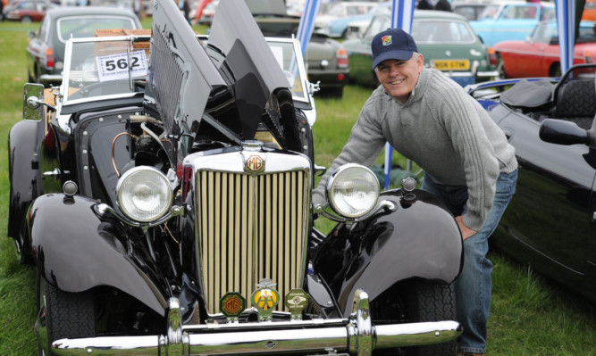 Royston Goodman with his 1950 MG TD which he brought back from South Africa.