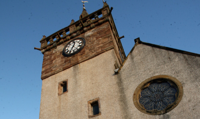 The reputedley haunted tower attatched to Pitenweem Parish Church where witches were kept before execution.