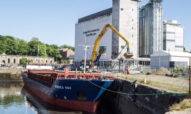 The Nordica Hav with the wheat shipment that saw the port pass the 100,000-tonne mark.