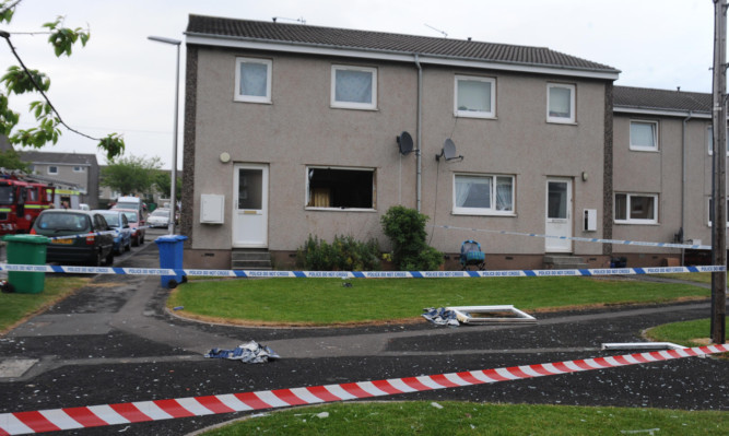 The house after the explosion.