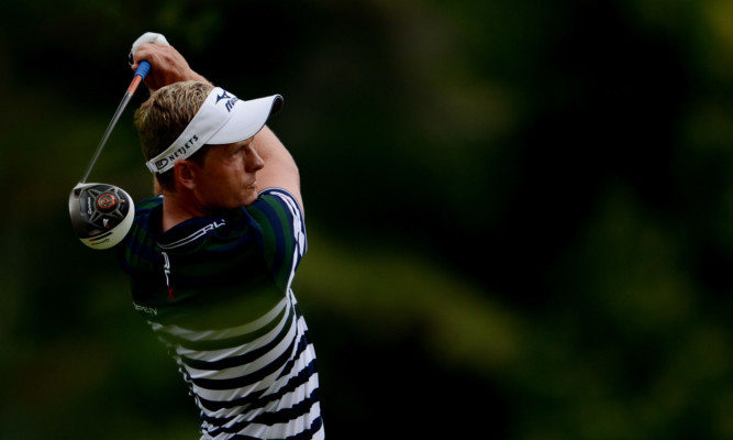 Luke Donald looking focused during his first round.