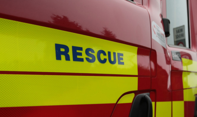 Kim Cessford, Courier - 13.02.12 - FOR FILE - pictured is the Rescue wording on the side of a Fire Brigade appliance at the recent fire in Brechin