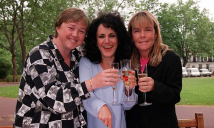 A 1998 photo of Birds of a Feather stars (left to right) Pauline Quirke, Lesley Joseph and Linda Robson.