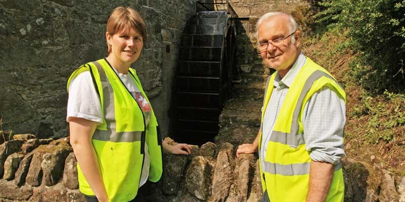 Bob Douglas, Courier. Benholm Mill near Johnshaven. Right, Benholm Mill Project Manager Mike Burleigh with, left, VolunteerJoanne Sinclair.