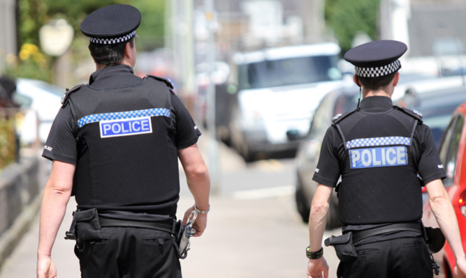 Kris Miller, Courier, 01/07/12. Picture today shows police officers on the beat (in Broughty Ferry) for files. 

Police Policemen, Police Officers, beat bobbies.