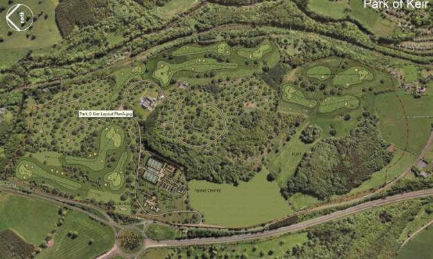 The proposed tennis and golf centre would be located in Park of Keir, between Dunblane and Bridge of Allan.