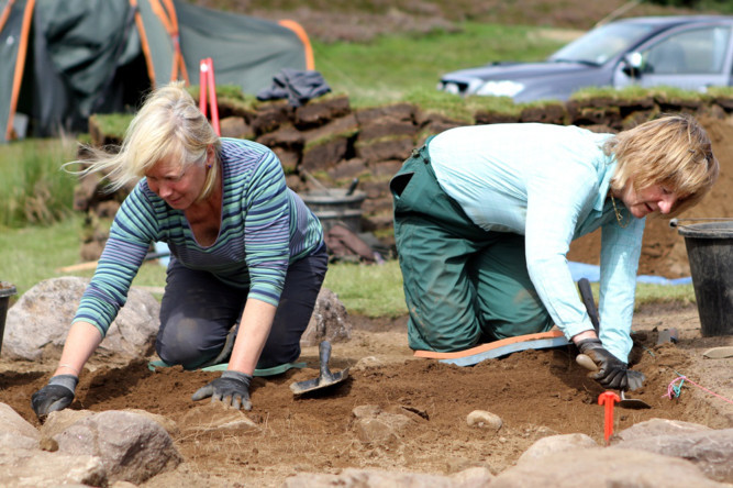 Remnants of life in Pictish Perthshire have been uncovered. The second phase of a major archaeological project at Glenshee has unveiled further evidence of how locals lived more than a thousand years ago. The continued community excavation of a Pictish longhouse at Lair is a key part of the programme, as such structures are exceptionally rare in Scotland. For a full report, visit www.thecourier.co.uk/1.105077. Photo shows some of the archaeology volunteers at work.