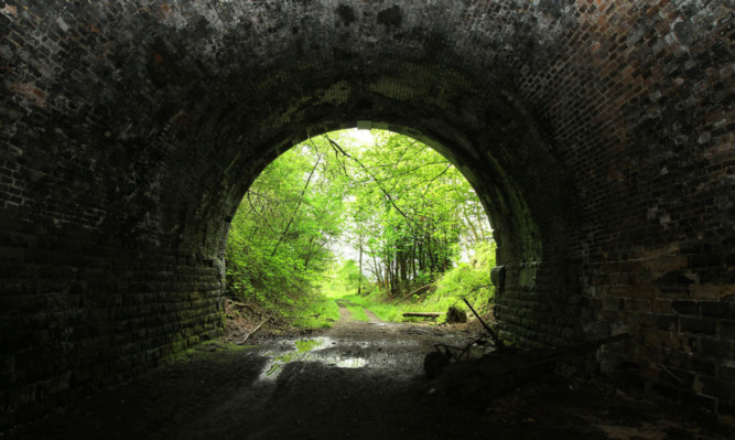 One of the tunnels on the disused line, near Glenfarg.