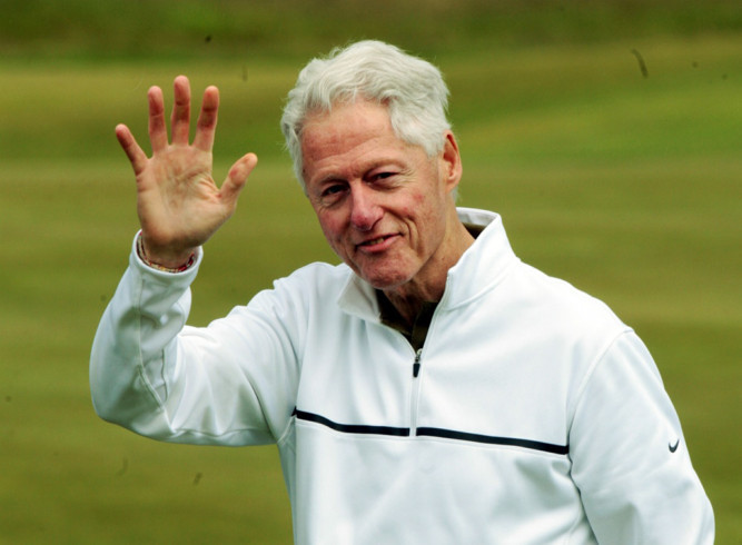 Former US President Bill Clinton hailed the Old Course at St Andrews as fantastic as he enjoyed a round of golf over the famous old links on June 21. He was visiting Scotland with the Clinton Foundation, and was playing ahead of speaking at the Scottish Business Awards. His surprise visit left onlookers and visiting golfers startled as he arrived on the first tee unannounced and with no great fanfare. But Mr Clinton happily posed for photographs and said: As I find every time I visit this part of the world I have been fortunate to receive a very warm welcome and enjoyed the hospitality for which you are so famous. Its always great to come to Scotland and I look forward to returning again in the future.