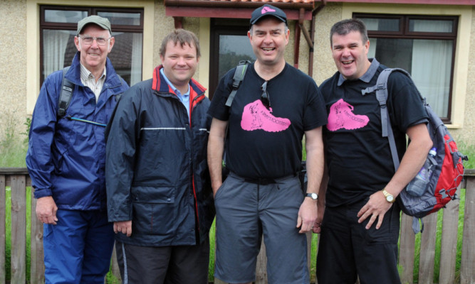 Set to walk: Hugh MacLean, Gordon McLaren, Alistair McIntyre and Kenny McIntyre.