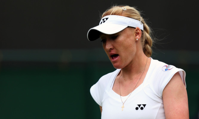 Elena Baltacha suffered a straight-sets defeat to Italy's Flavia Pennetta.