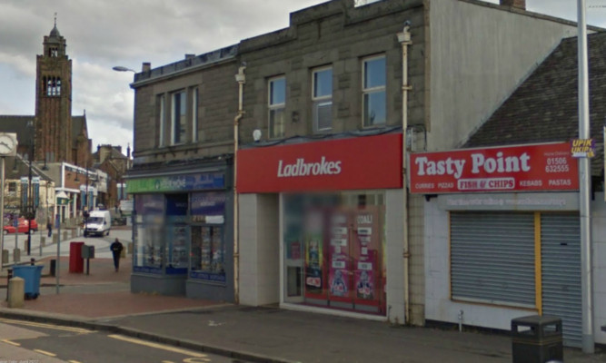 The Ladbrokes in King Street was targeted.