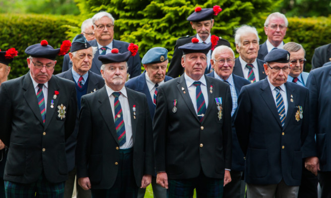 Veterans at the ceremony.