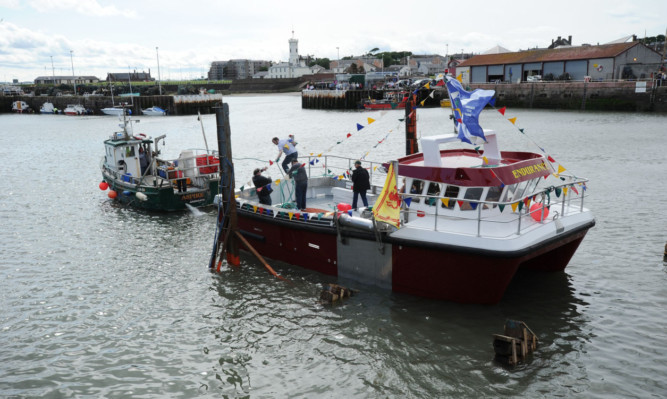 The Endurance is the first commercial boat to be launched at Arbroath in almost 25 years.